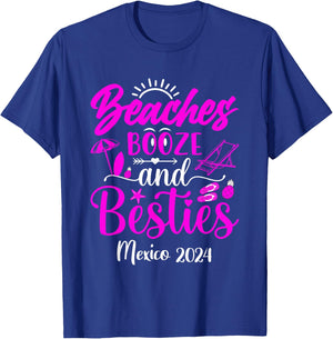 Girls Trip Mexico 2024 Besties Trip Weekend Birthday Women T-Shirt - T-Shirt | Royal