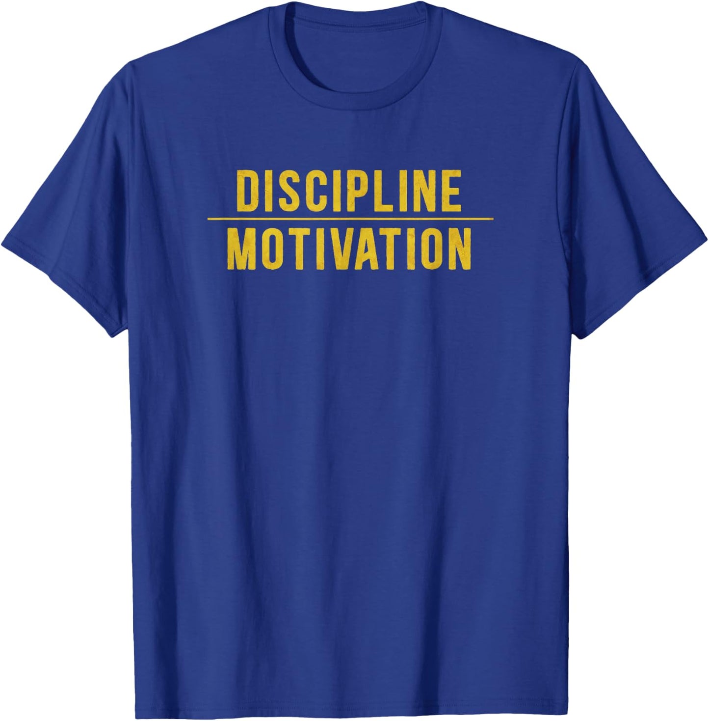 Discipline Over Motivation Gym Workout Hustle Muscle Sport T-Shirt - T-Shirt | Royal