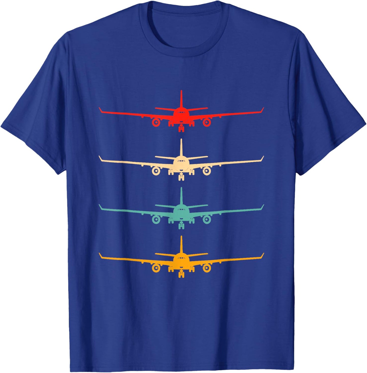 Aviation Airplane Flying Airline Funny Vintage Pilot Gift T-Shirt - T-Shirt | Royal