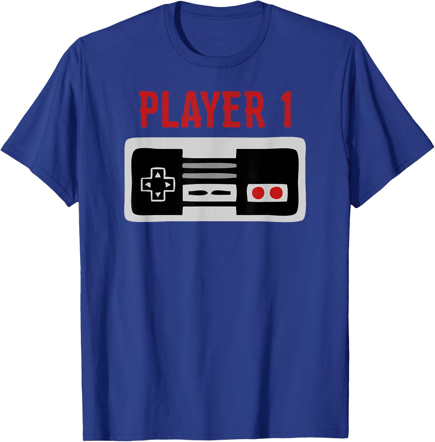 Matching Family Shirt Player 1 Video Game Shirt T-Shirt - T-Shirt | Royal