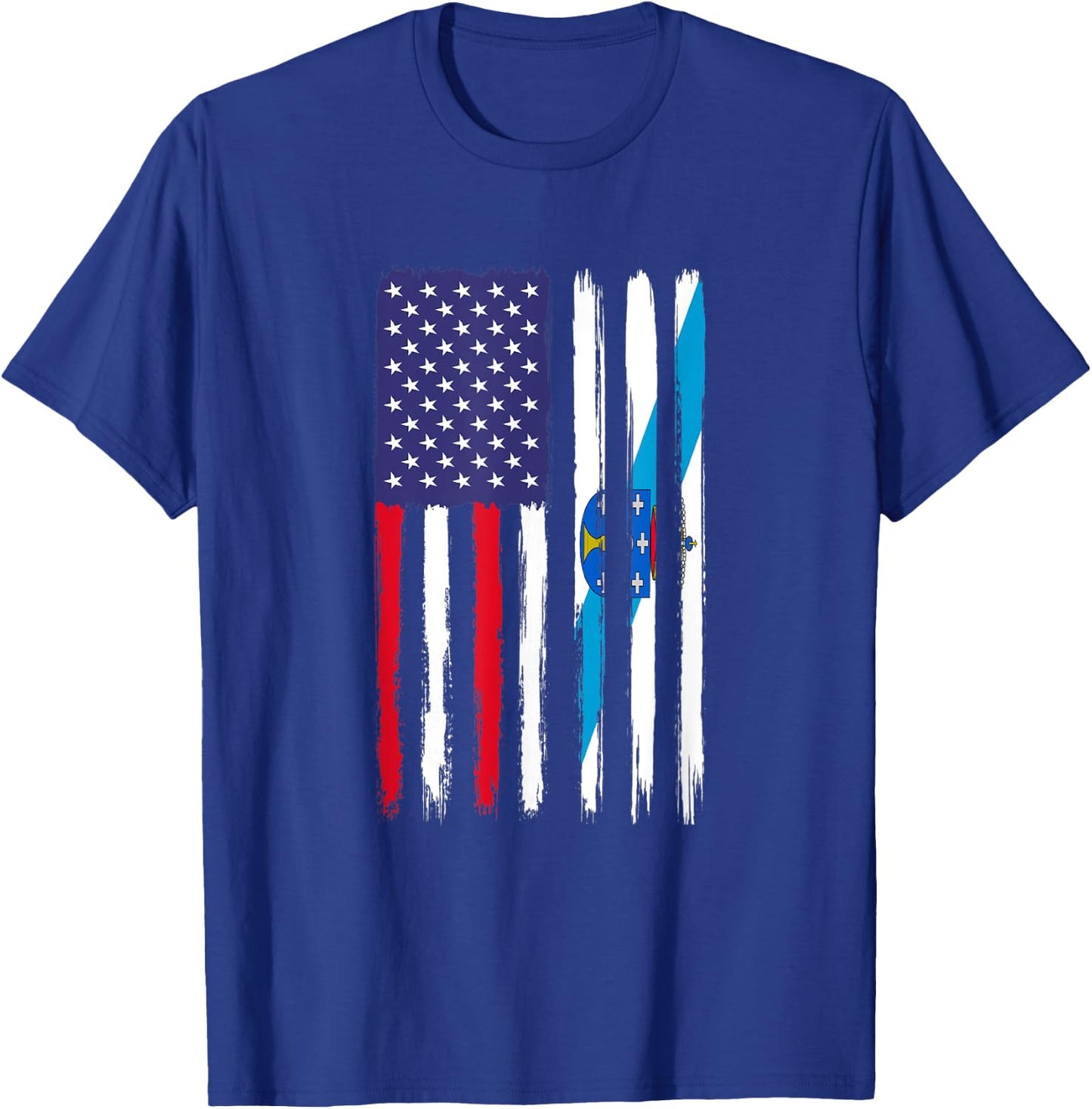 Galician Roots Half American Flag Patriotic Galician Kids Men T-Shirt - T-Shirt | Royal