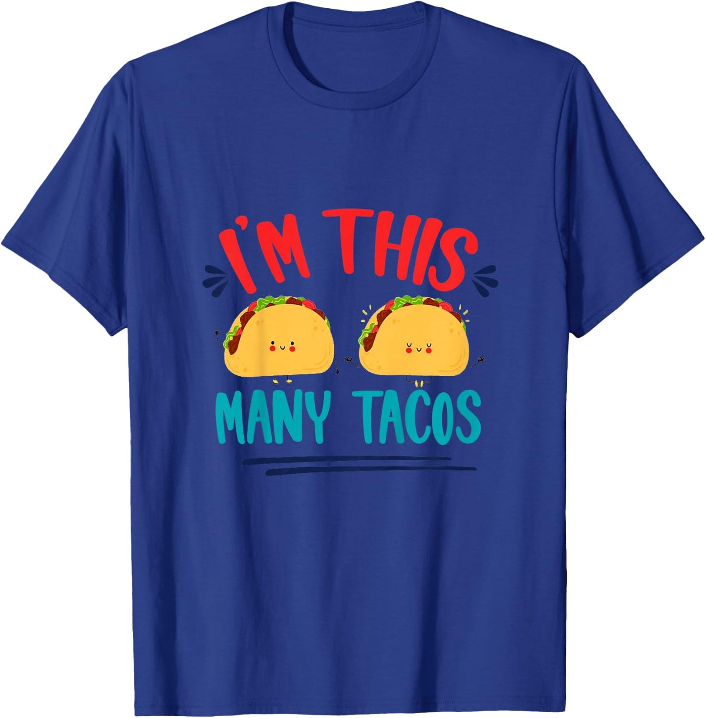 I'm This Many Tacos Mexican Fiesta 2nd Birthday Second Bday T-Shirt - T-Shirt | Royal