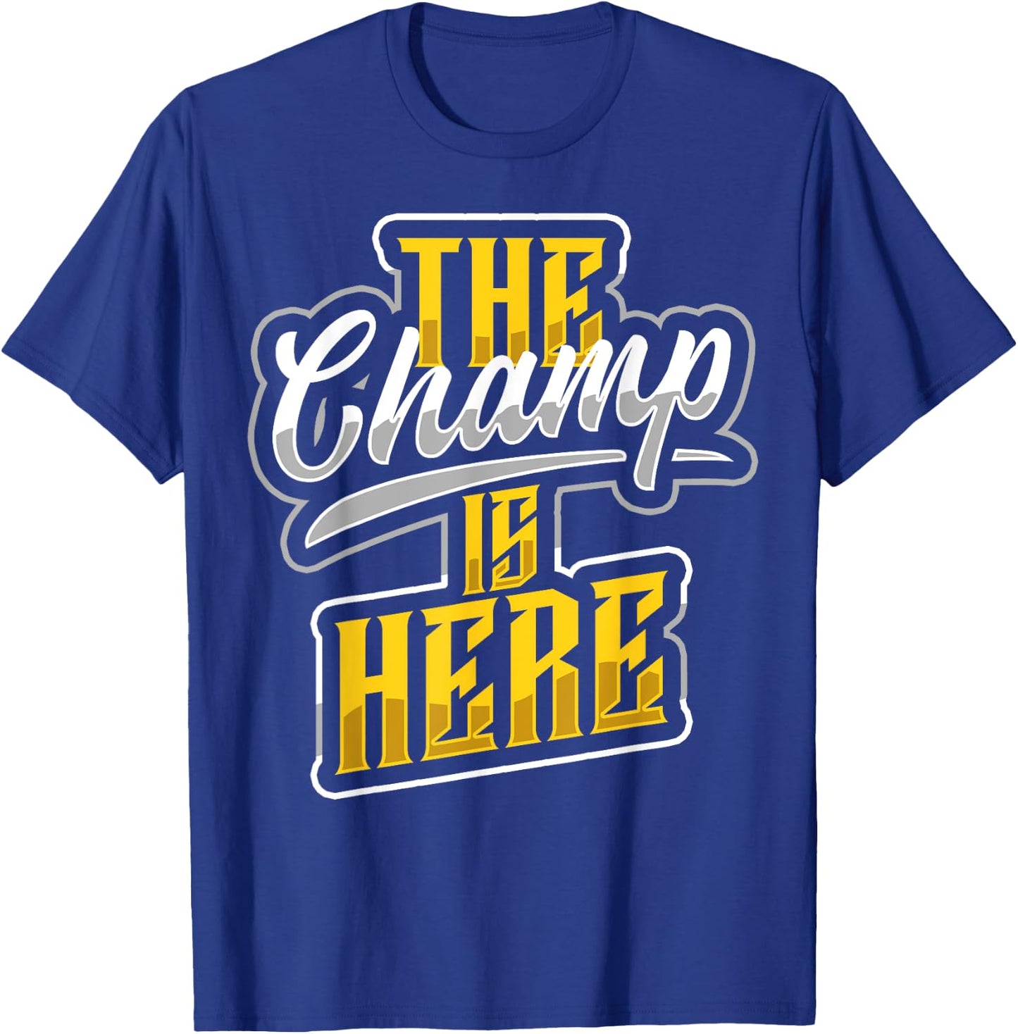 The Champ is Here American Football Sports Player Champion T-Shirt - T-Shirt | Royal