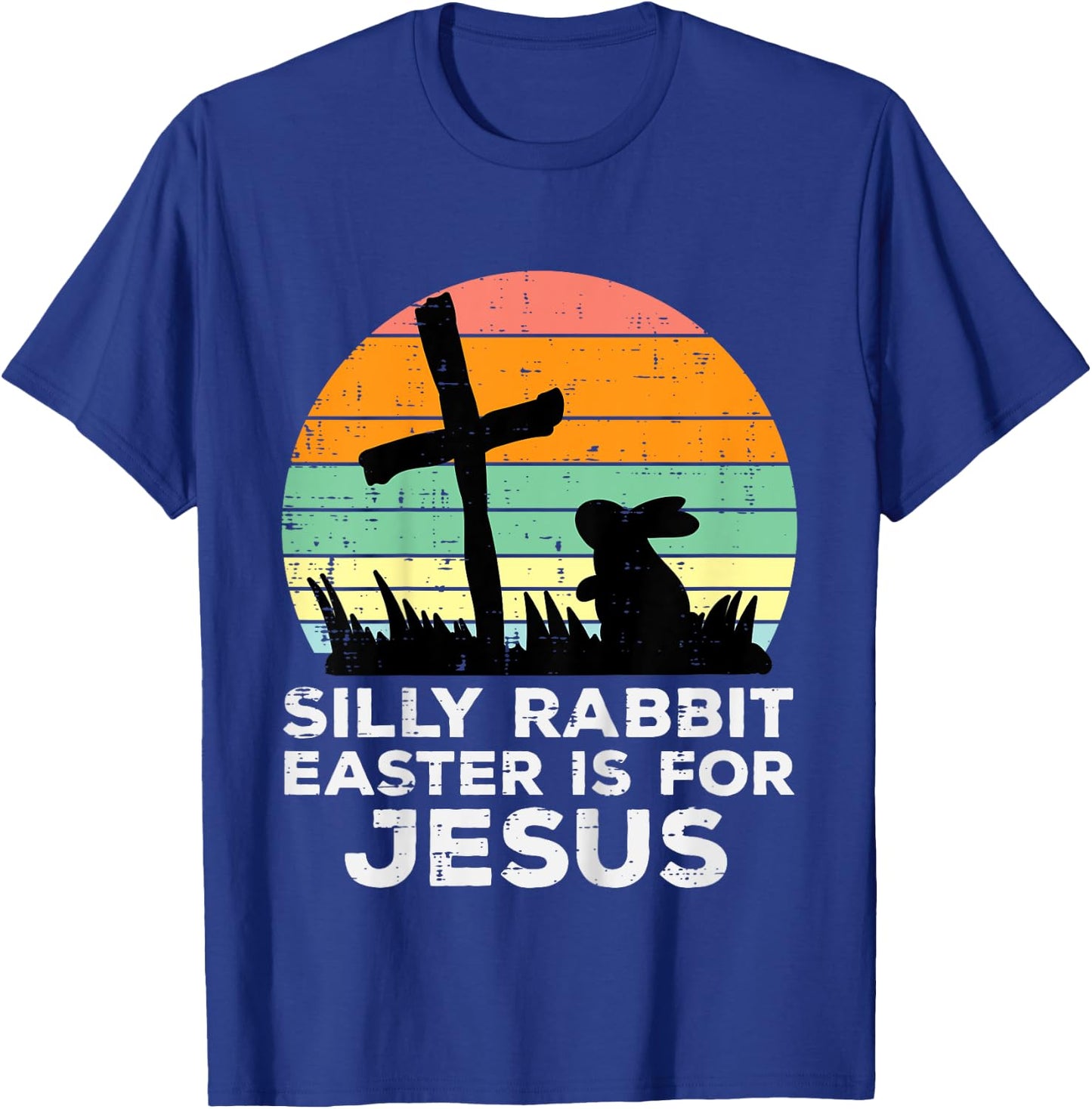 Kids Silly Rabbit Easter Is For Jesus Christians Toddler Kids T-Shirt - T-Shirt | Royal