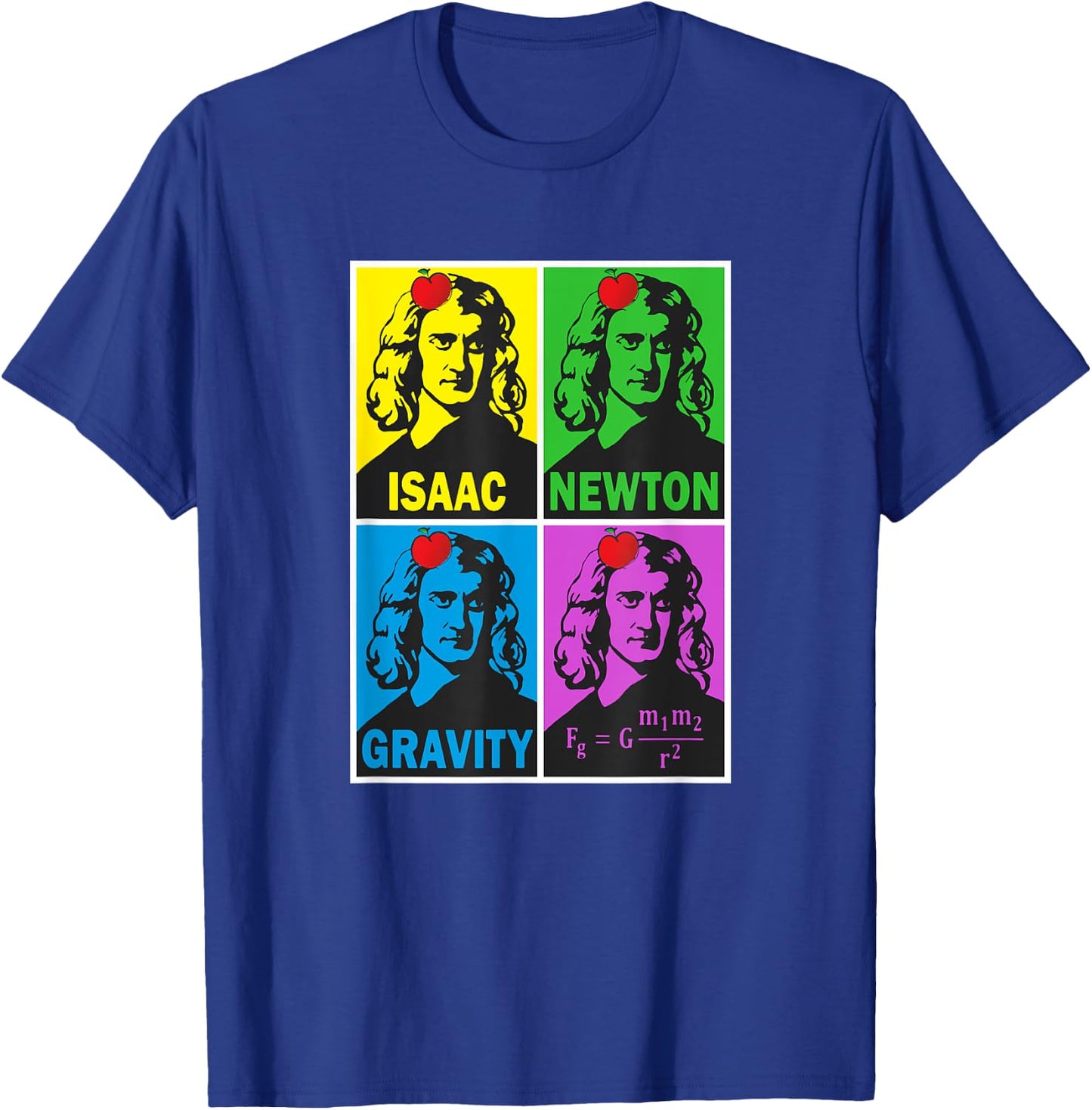 Isaac Newton Poster Style Pop Art T-Shirt - T-Shirt | Royal