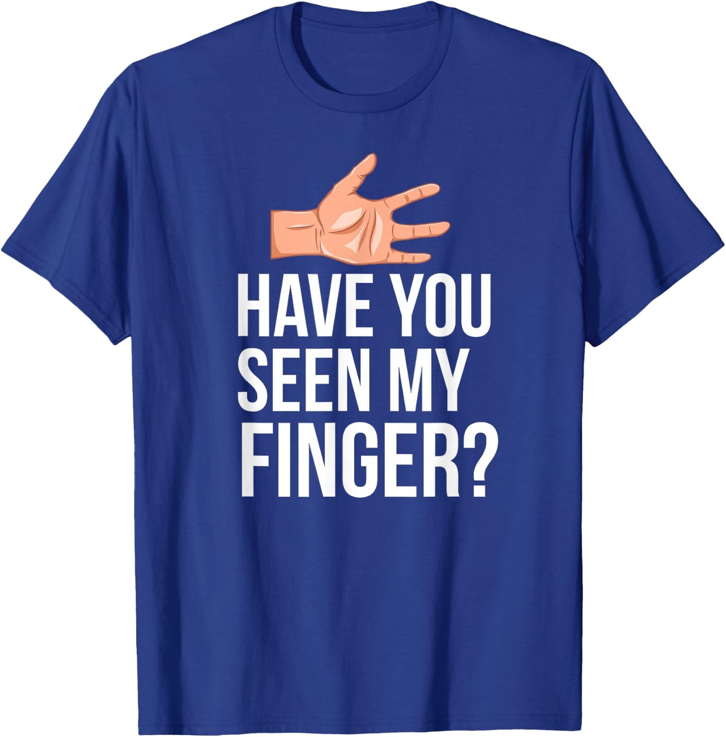 Missing Finger Prosthetic Amputation Recovery T-Shirt - T-Shirt | Royal