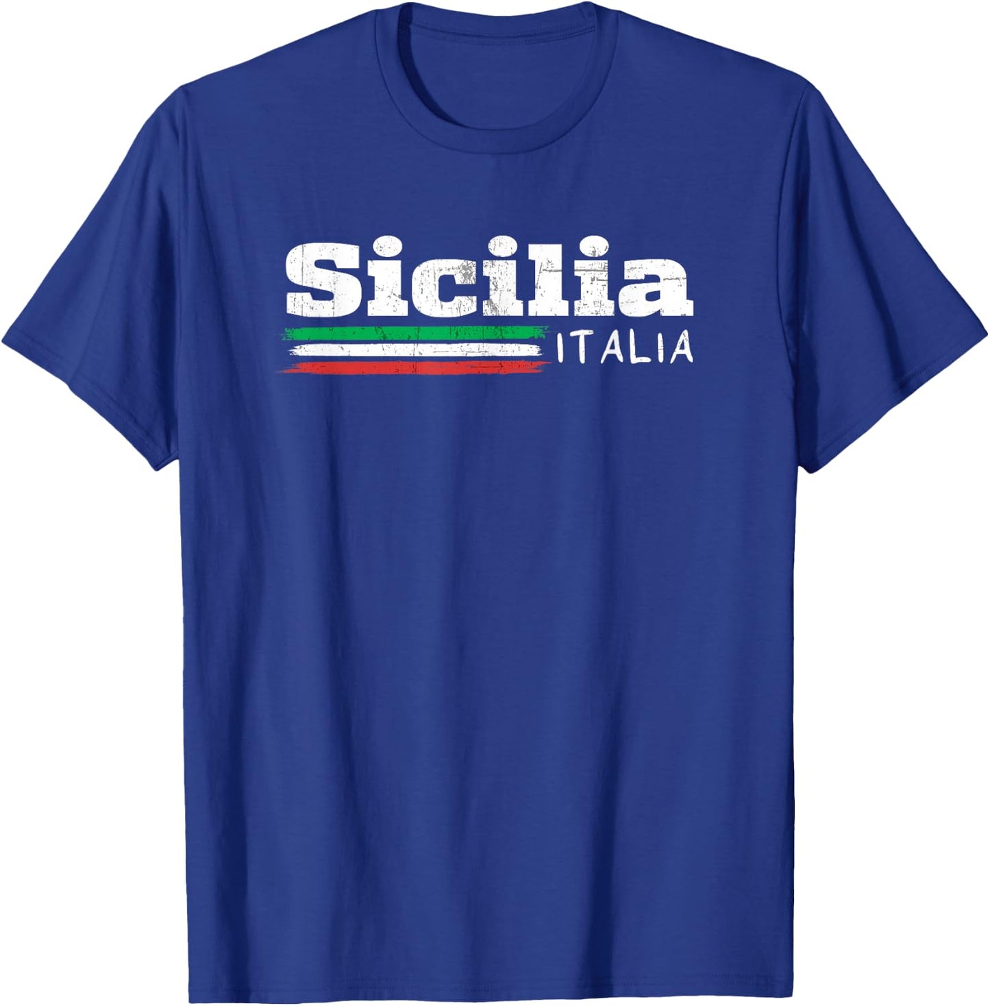Vintage Sicilia Italia Sicily Italian Flag Italy Souvenir T-Shirt - T-Shirt | Royal