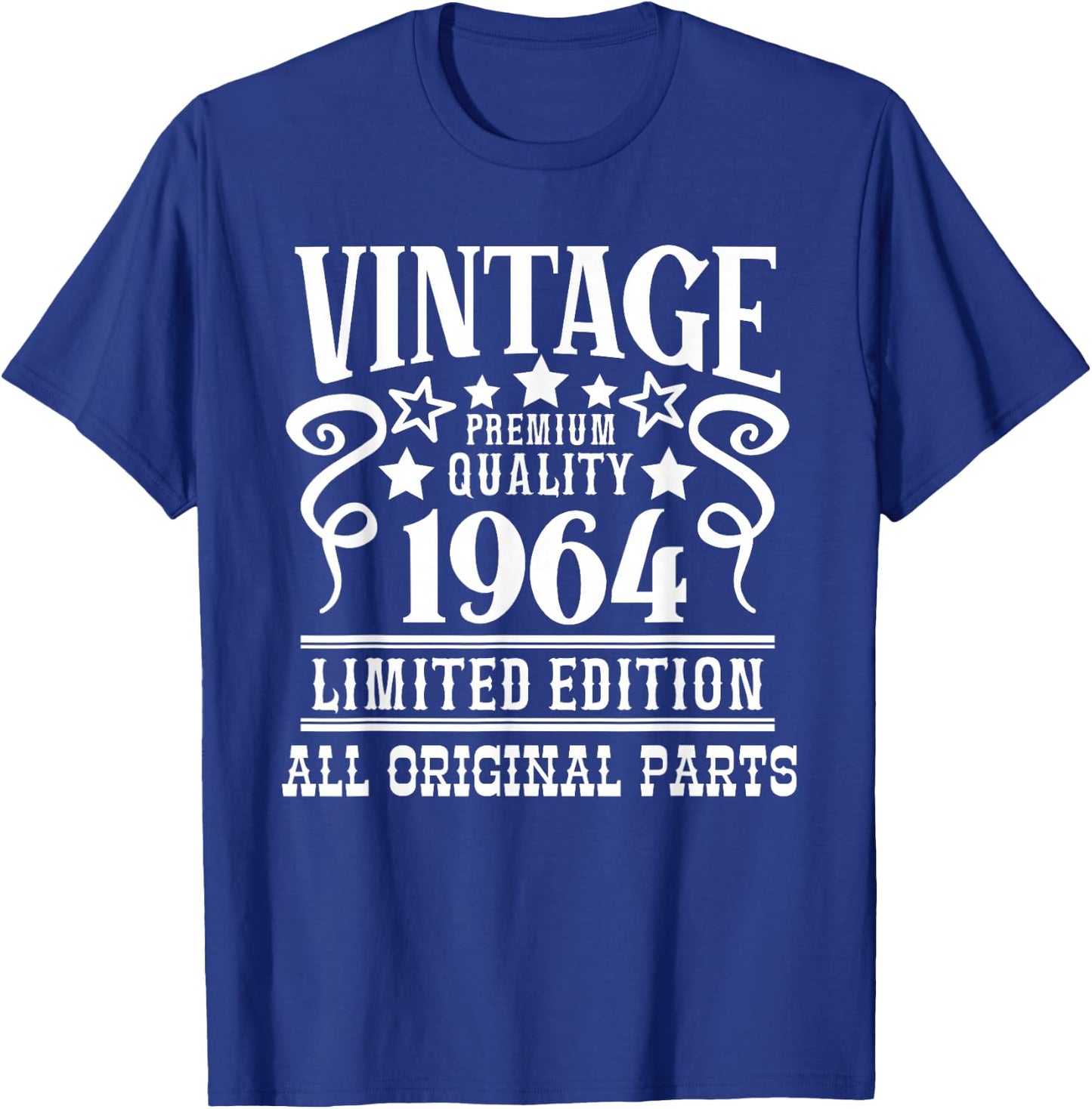 Vintage 1964 Birthday Gift - Born in 64 - Born in 1964 T-Shirt - T-Shirt | Royal