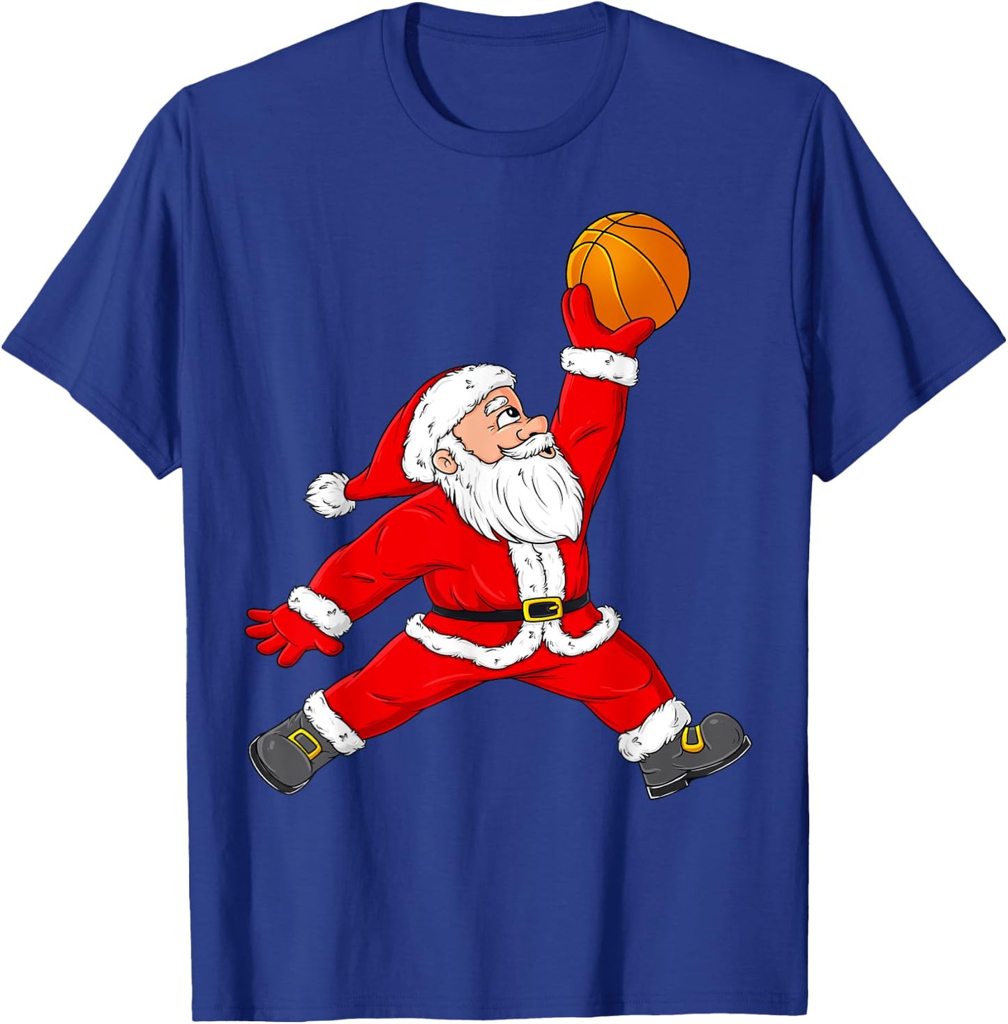 Christmas Santa Claus Basketball Funny Boys Kids Pajama Xmas T-Shirt - T-Shirt | Royal