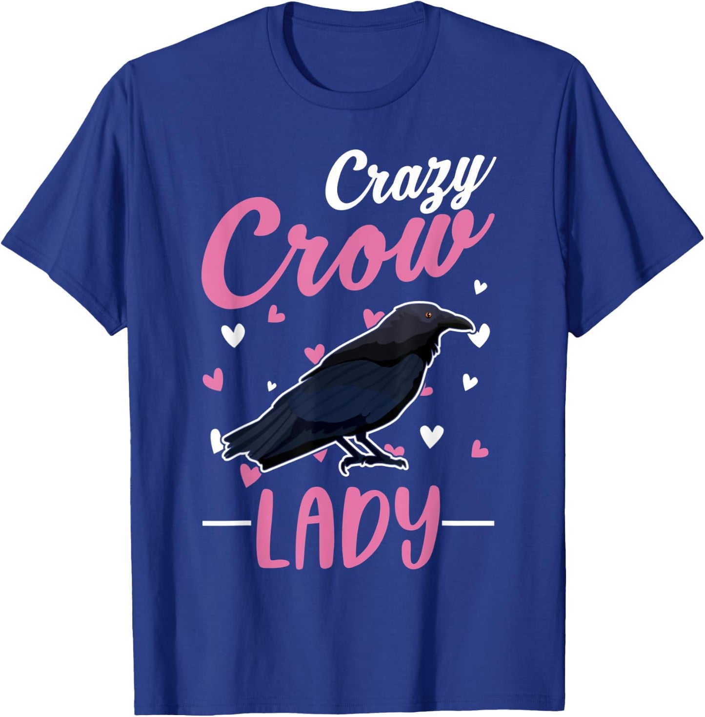 Crazy Crow lady Raven Girl T-Shirt - T-Shirt | Royal