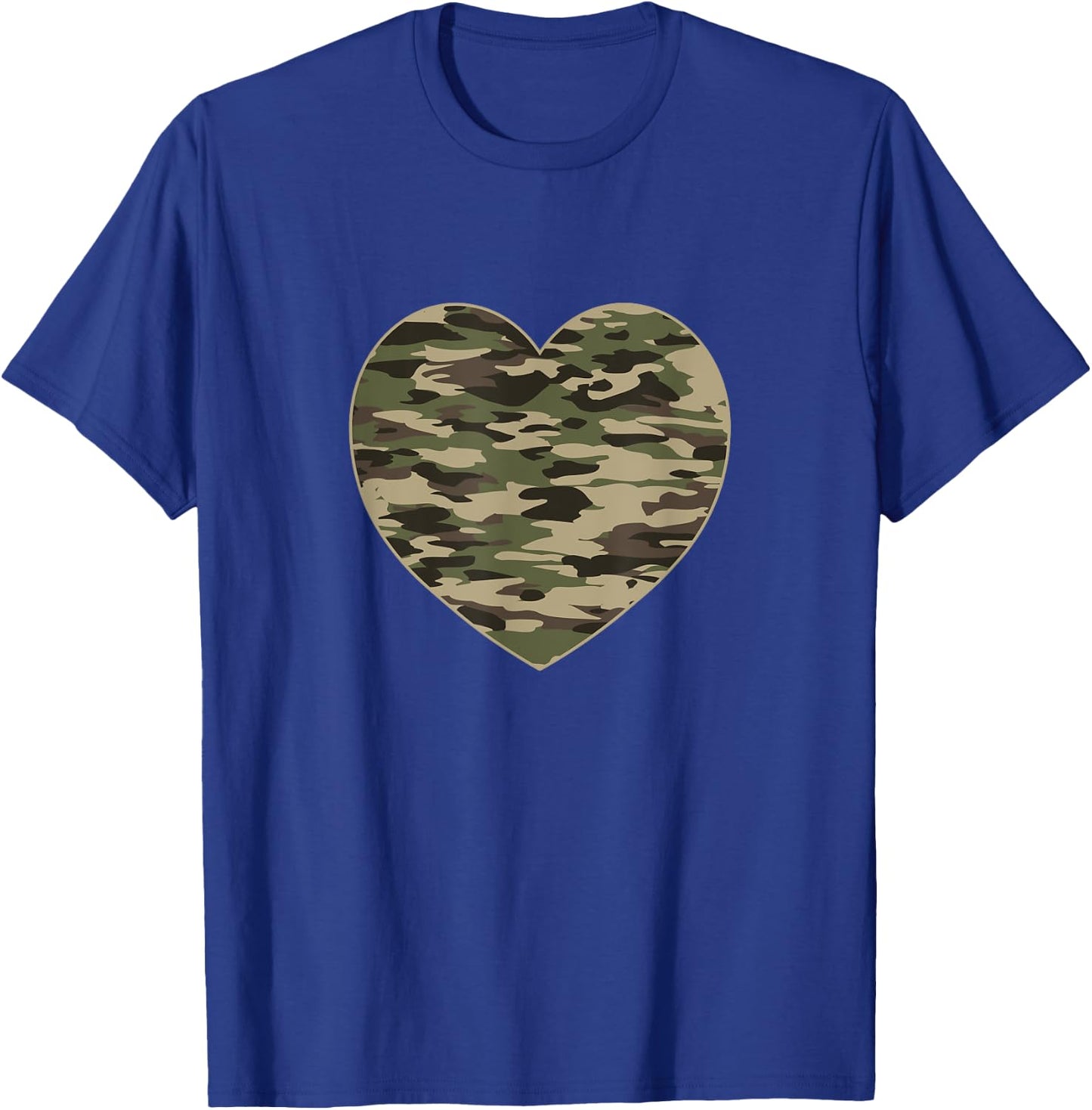 Heart Camoflauge Clothing Women Men Camo Military Tactical Small T-Shirt - T-Shirt | Royal