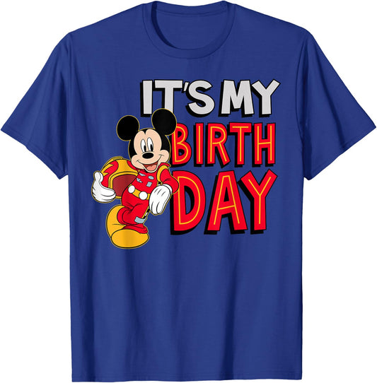 Disney Junior Birthday mickeybday Short Sleeve T-Shirt - T-Shirt | Royal