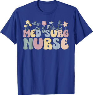 Groovy Med Surg Nurse Medical-Surgical Nursing T-Shirt - T-Shirt | Royal