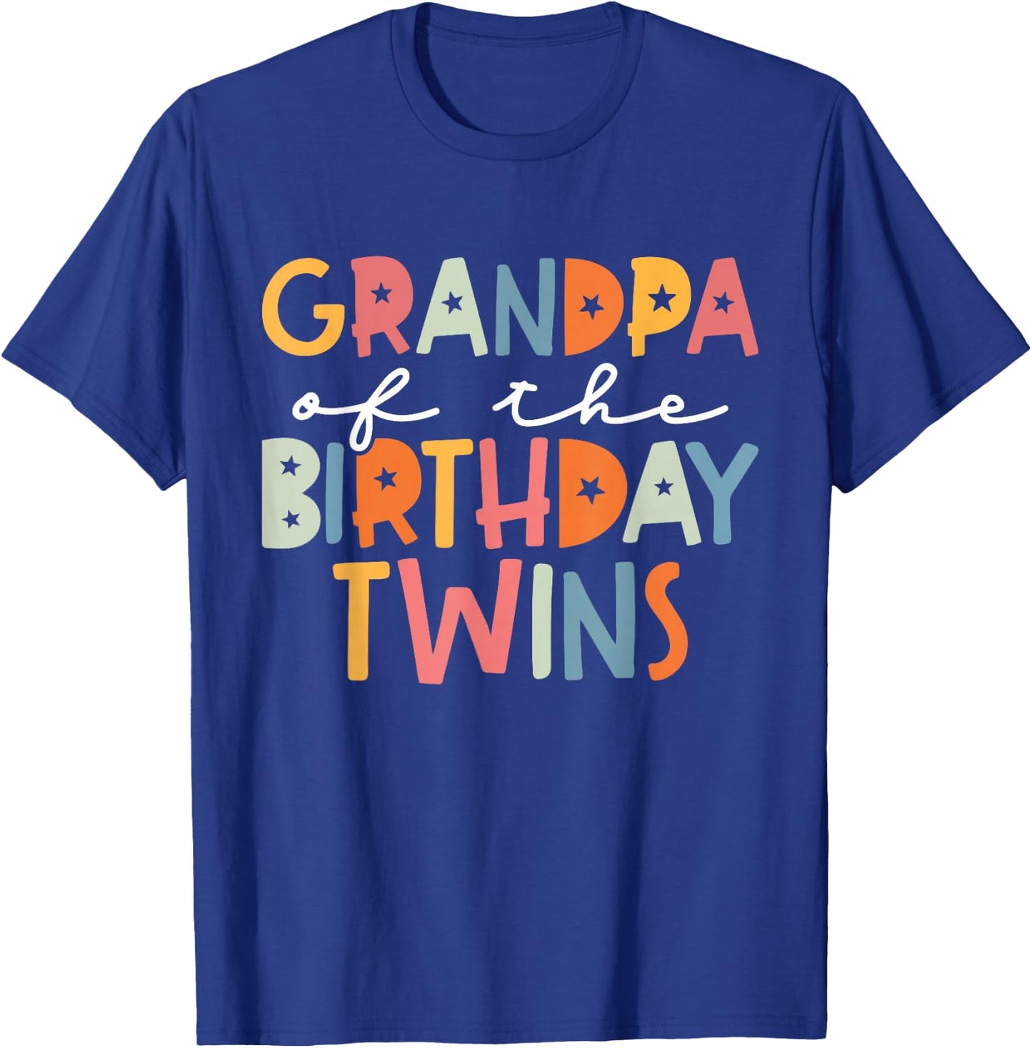 Grandpa Of The Birthday Twins Kids Great Grandpa Of Twins T-Shirt - T-Shirt | Royal
