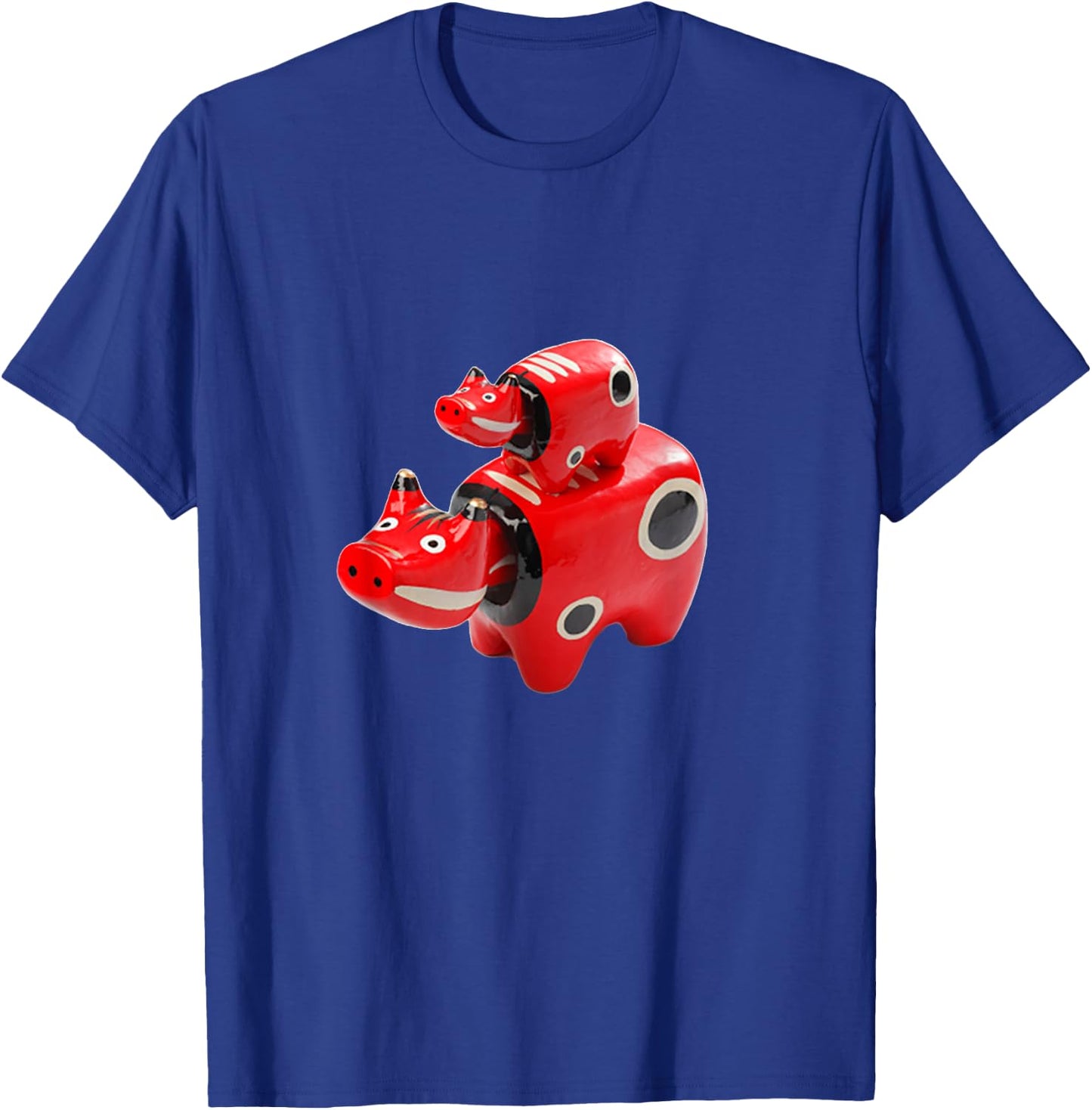 Akabeko Funny , Cattle, Cattle, Fukushima Prefecture, Aizu, Men's, Interesting Goods, Interesting Clothes, Present, Japanese Specialty T-Shirt - T-Shirt | Royal