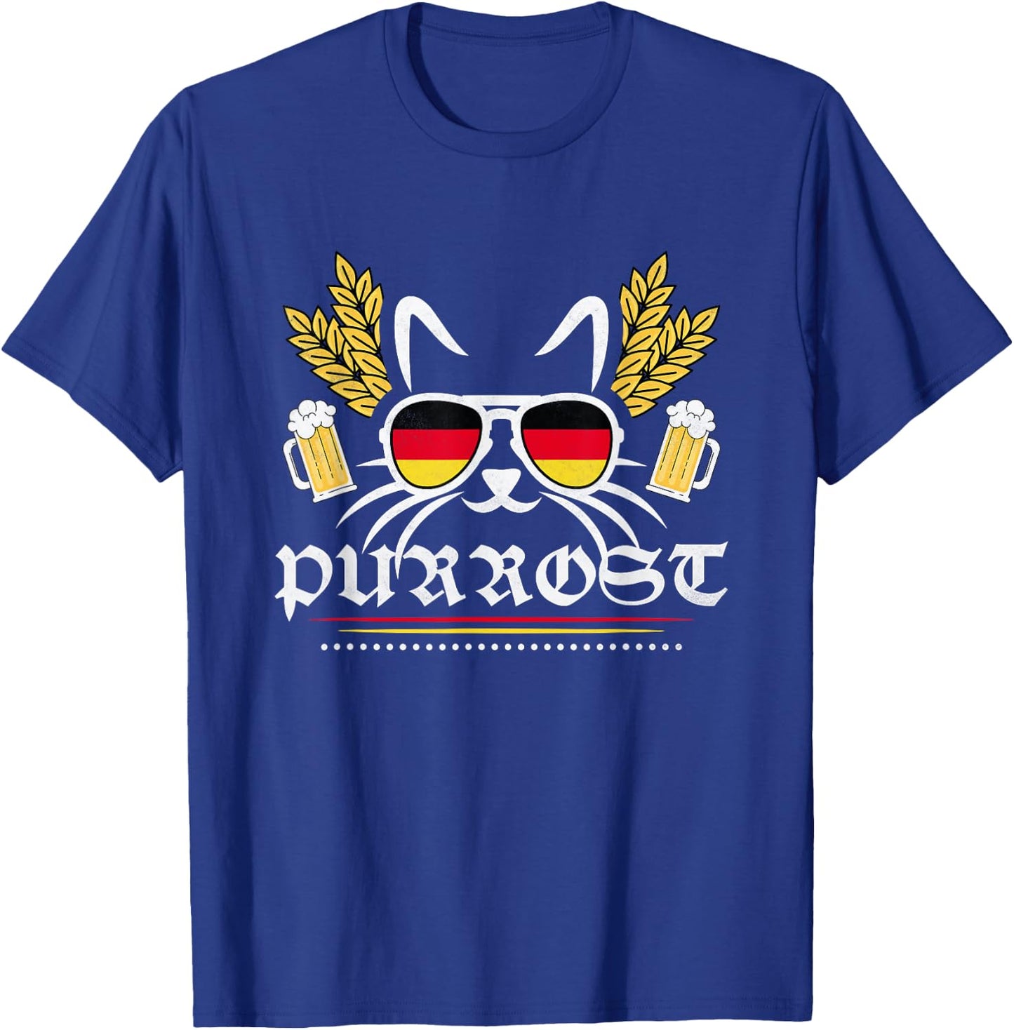 Purrost German Cat Beer Oktoberfest T-Shirt - T-Shirt | Royal