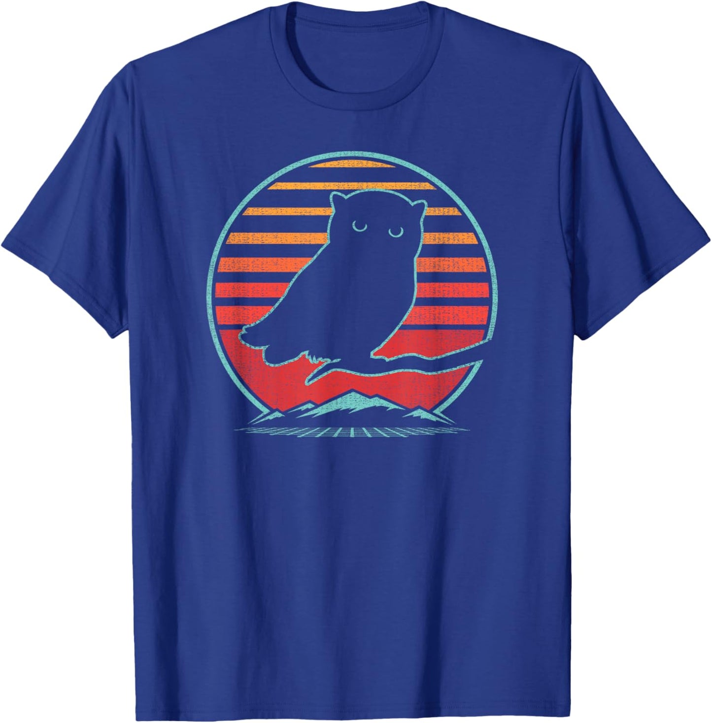 Owl Lover Bird Animal Birding Retro Vintage 80s Style T-Shirt - T-Shirt | Royal