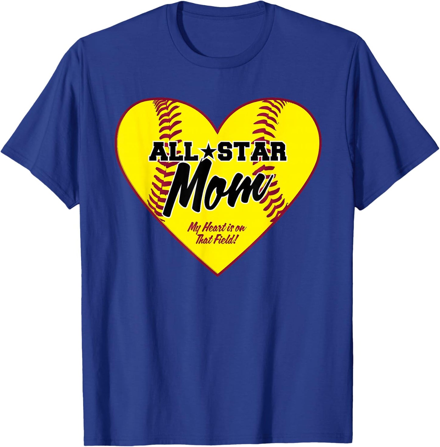 All-Star Softball Mom T-Shirt - T-Shirt | Royal