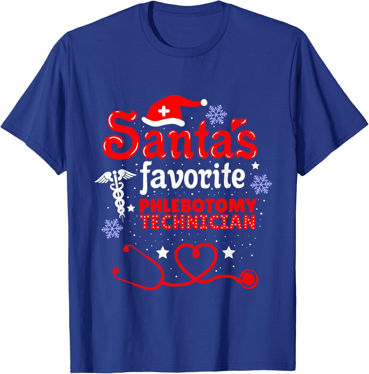Santas Favorite Phlebotomy Technician Christmas T-Shirt - T-Shirt | Royal