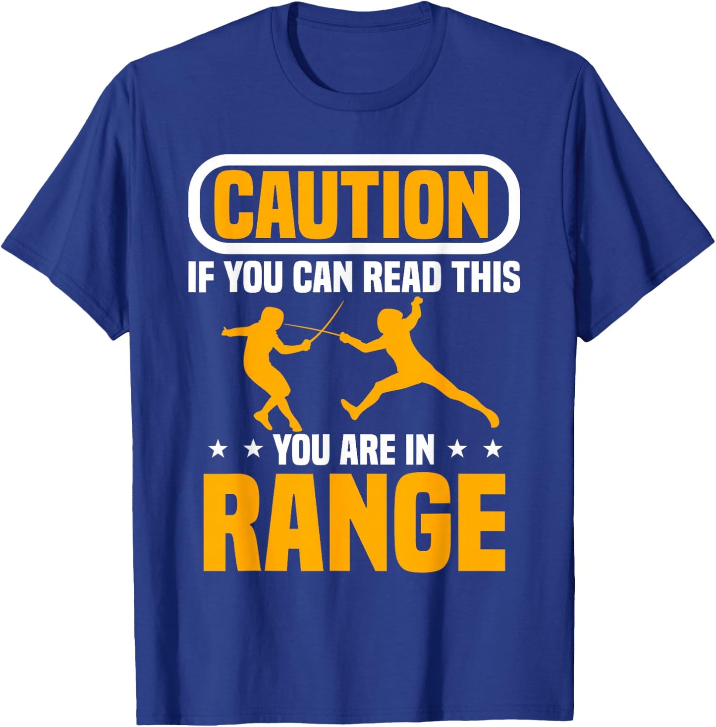 Fencing Combat Sport Foil Epee Sabre Fence Sword Fencer T-Shirt - T-Shirt | Royal