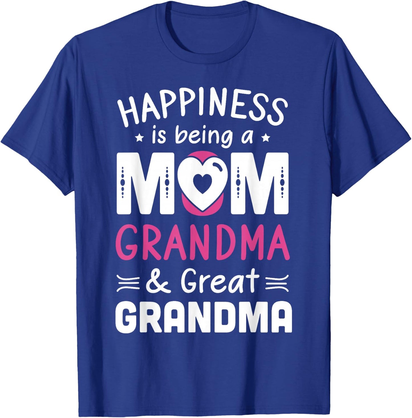 Mom Grandma & Great Grandma Mother's Day New Great Grandma T-Shirt - T-Shirt | Royal