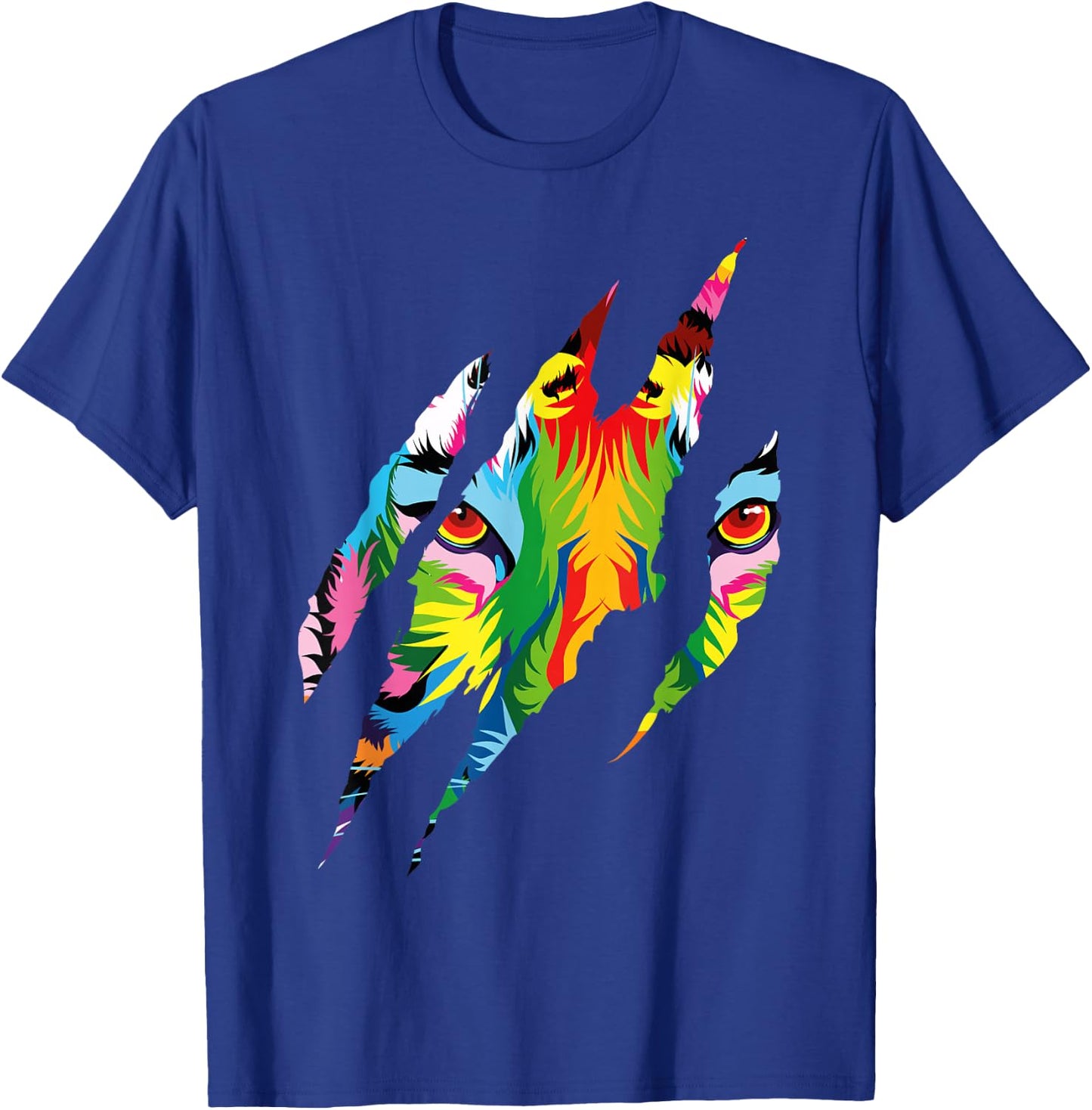 Bengal Tiger Claw Colorful T-Shirt - T-Shirt | Royal