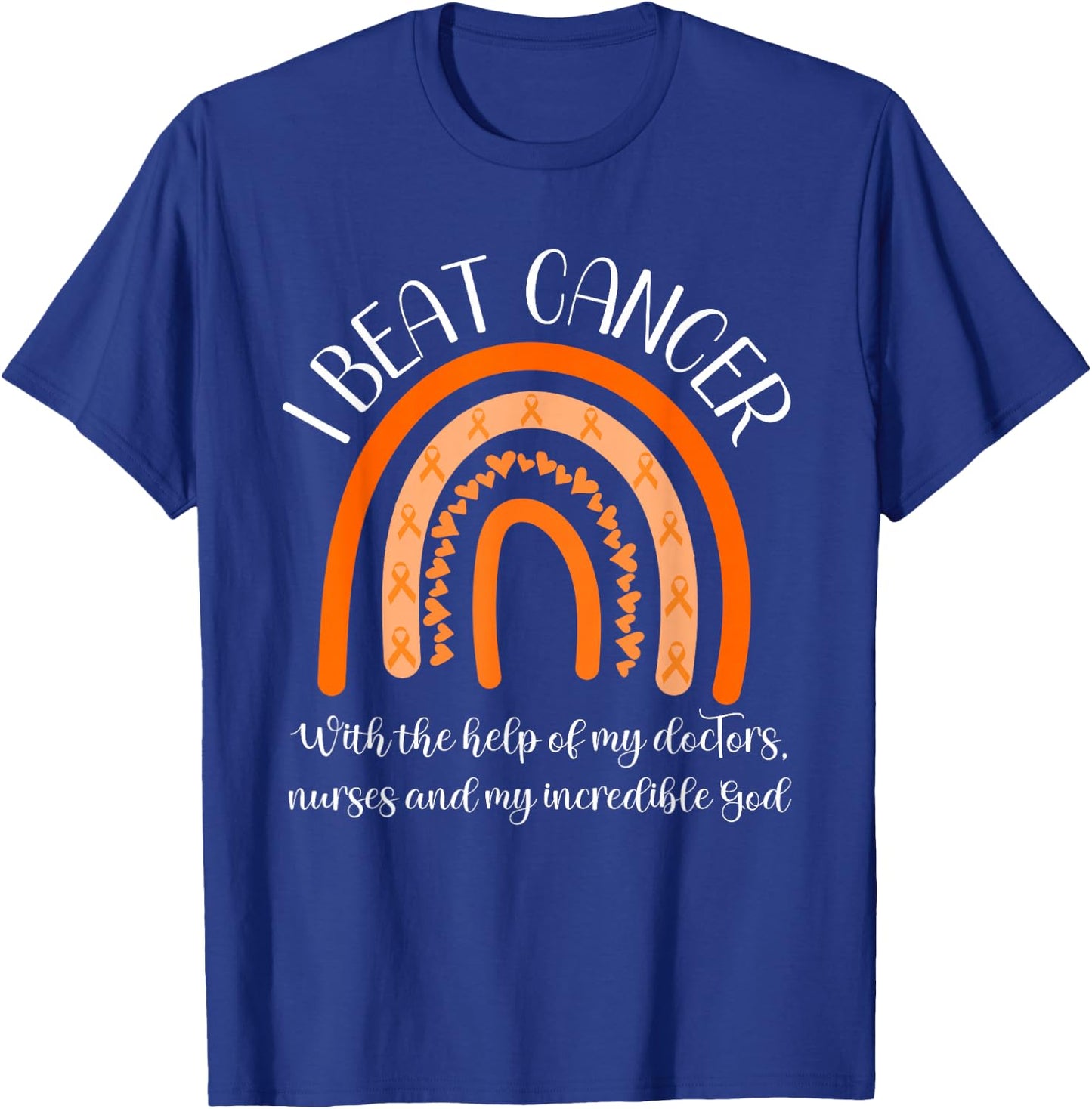 Leukemia Cancer Survivor End Chemo I Beat Cancer Awareness T-Shirt - T-Shirt | Royal
