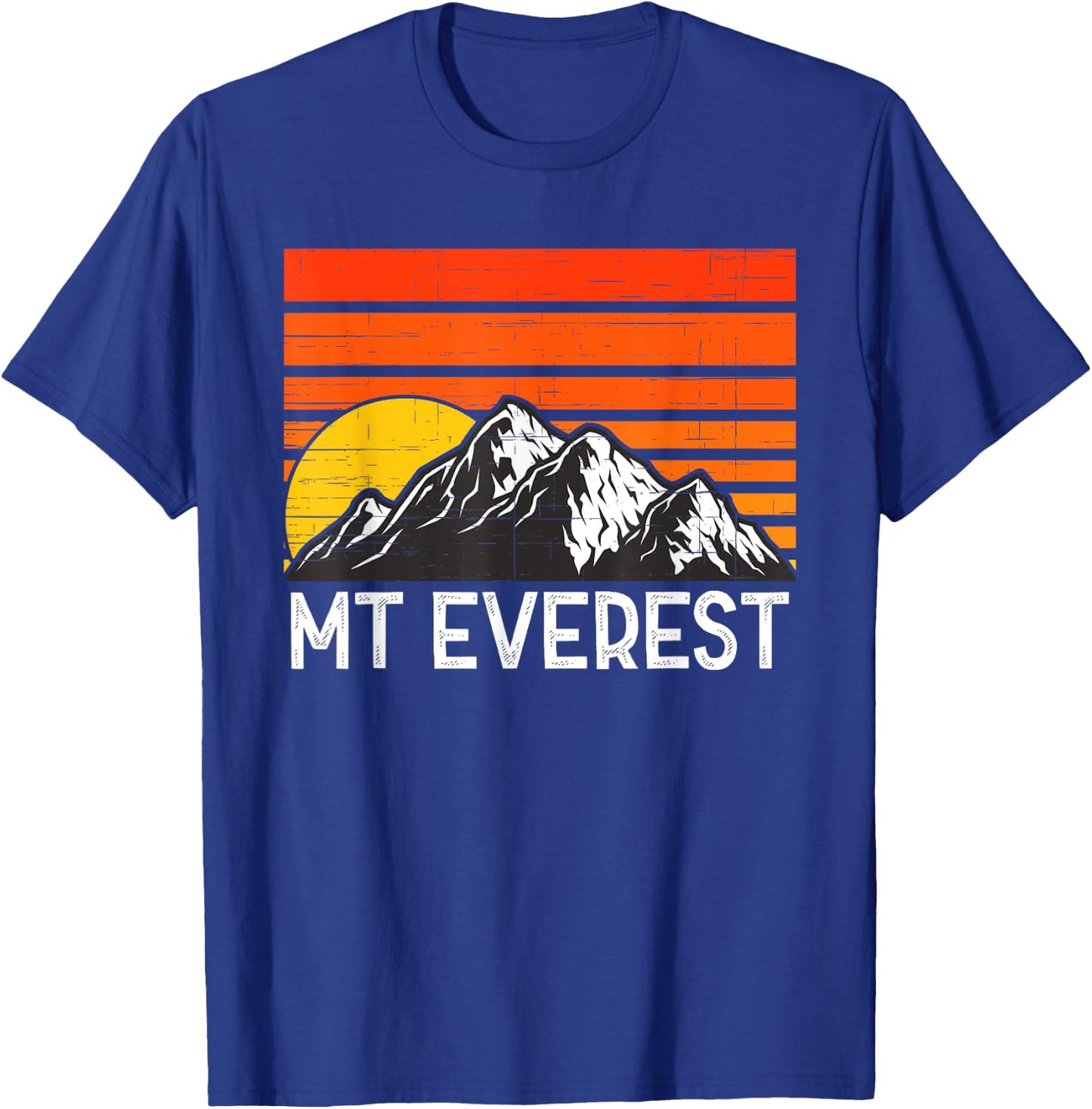 Mount Everest Retro Vintage Mountain T-Shirt - T-Shirt | Royal