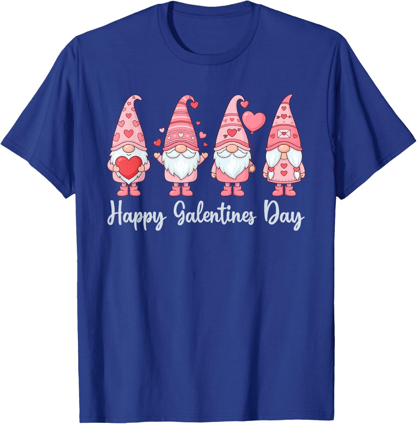 Galentines Day Gnome Heart Bestie Vibes T-Shirt - T-Shirt | Royal