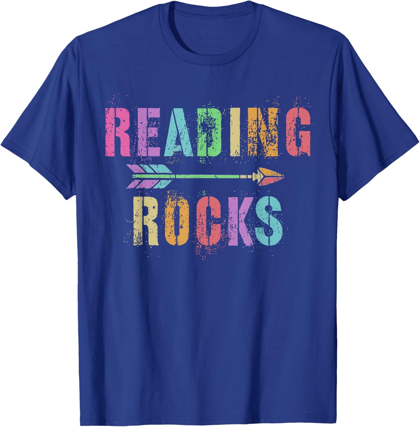 First Day Teacher Super Star Reading Rocks English Teacher T-Shirt - T-Shirt | Royal