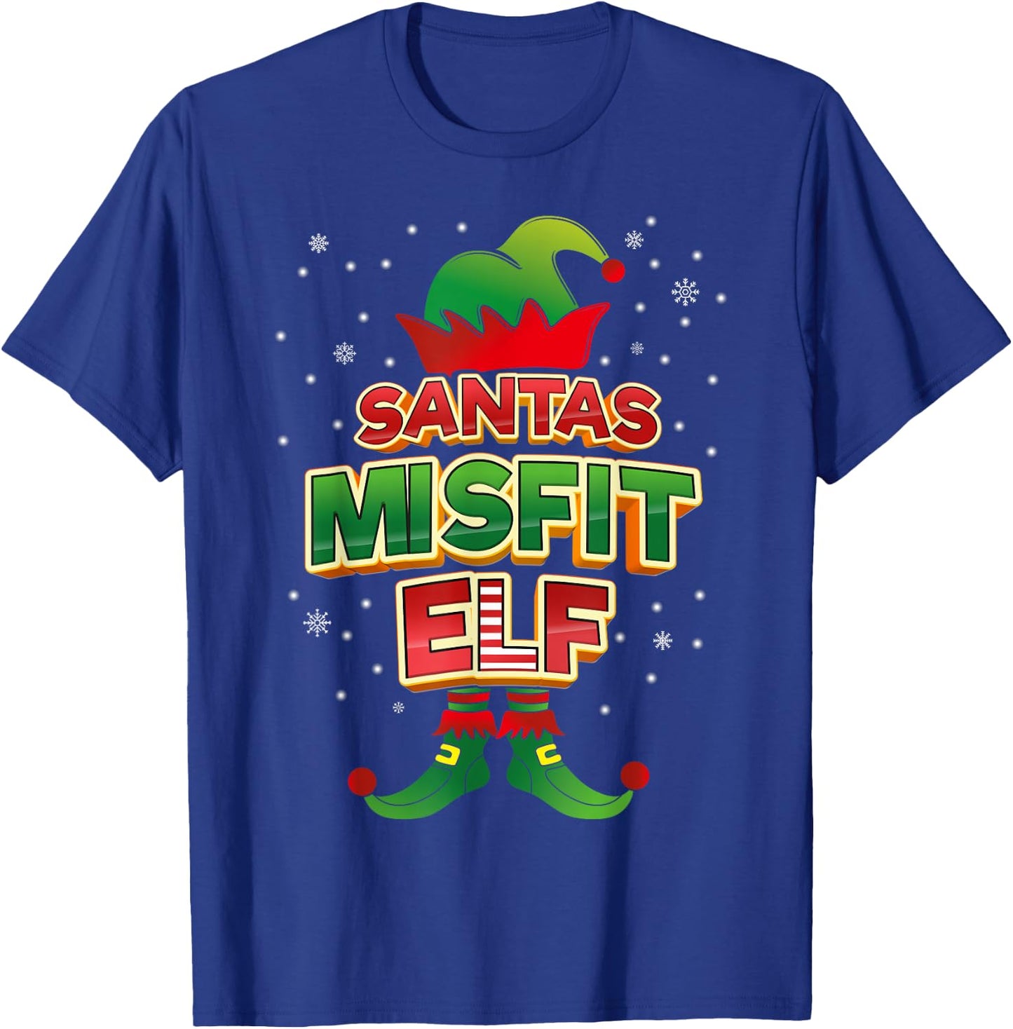 Misfit Elf Christmas Matching Costumes X-Mas T-Shirt - T-Shirt | Royal