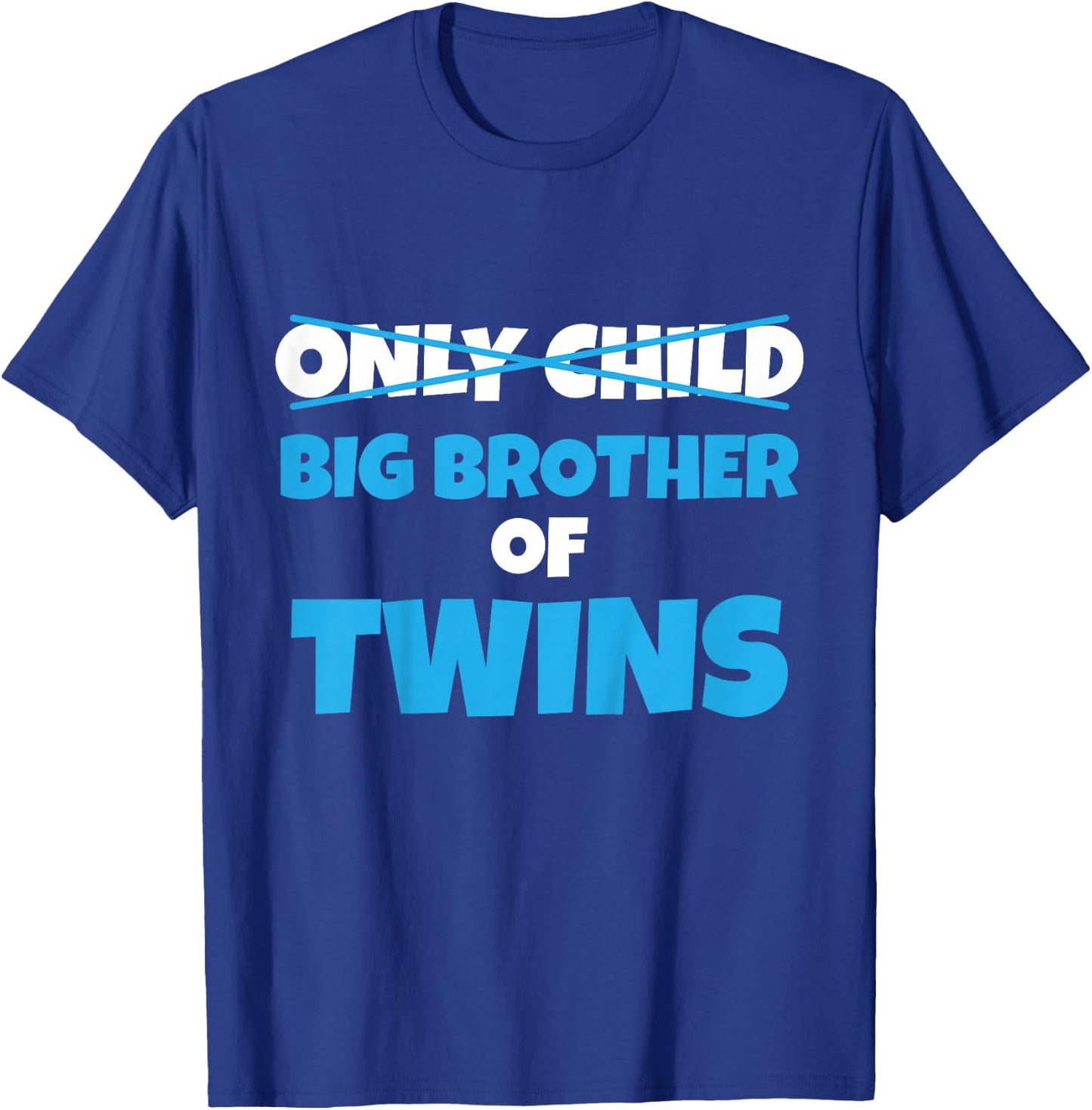 Kids Big Brother of Twins Announcement Older Brother of Twins T-Shirt - T-Shirt | Royal