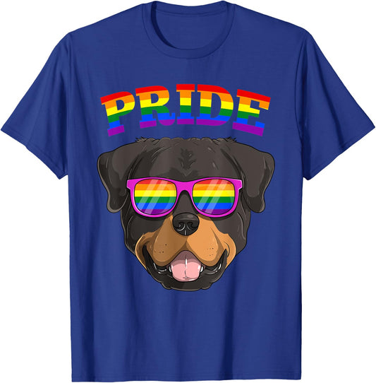 LGBT Rottweiler Dog Gay Pride Rainbow LGBTQ Cute T-Shirt - T-Shirt | Royal