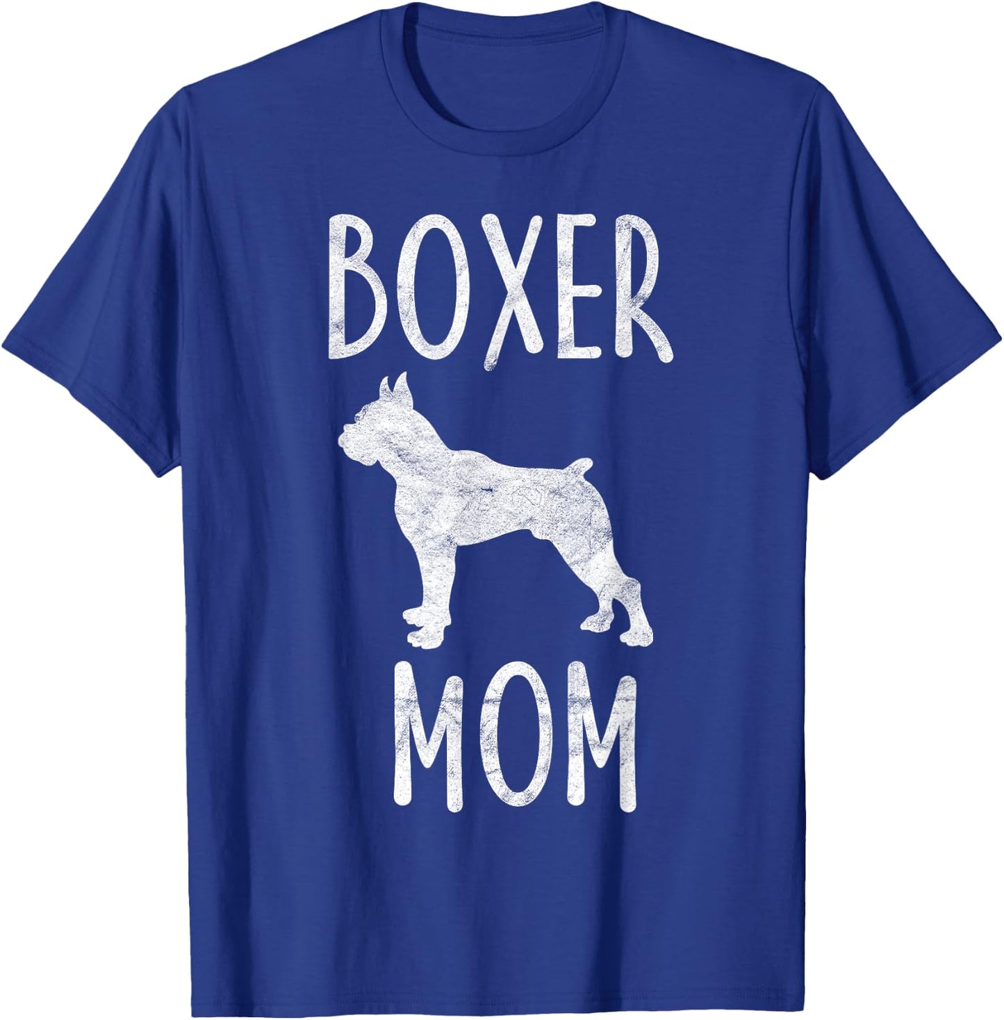 Vintage Boxer Mom Gift Dog Owner Boxer Mother Men Women Girls Kids T-Shirt - T-Shirt | Royal