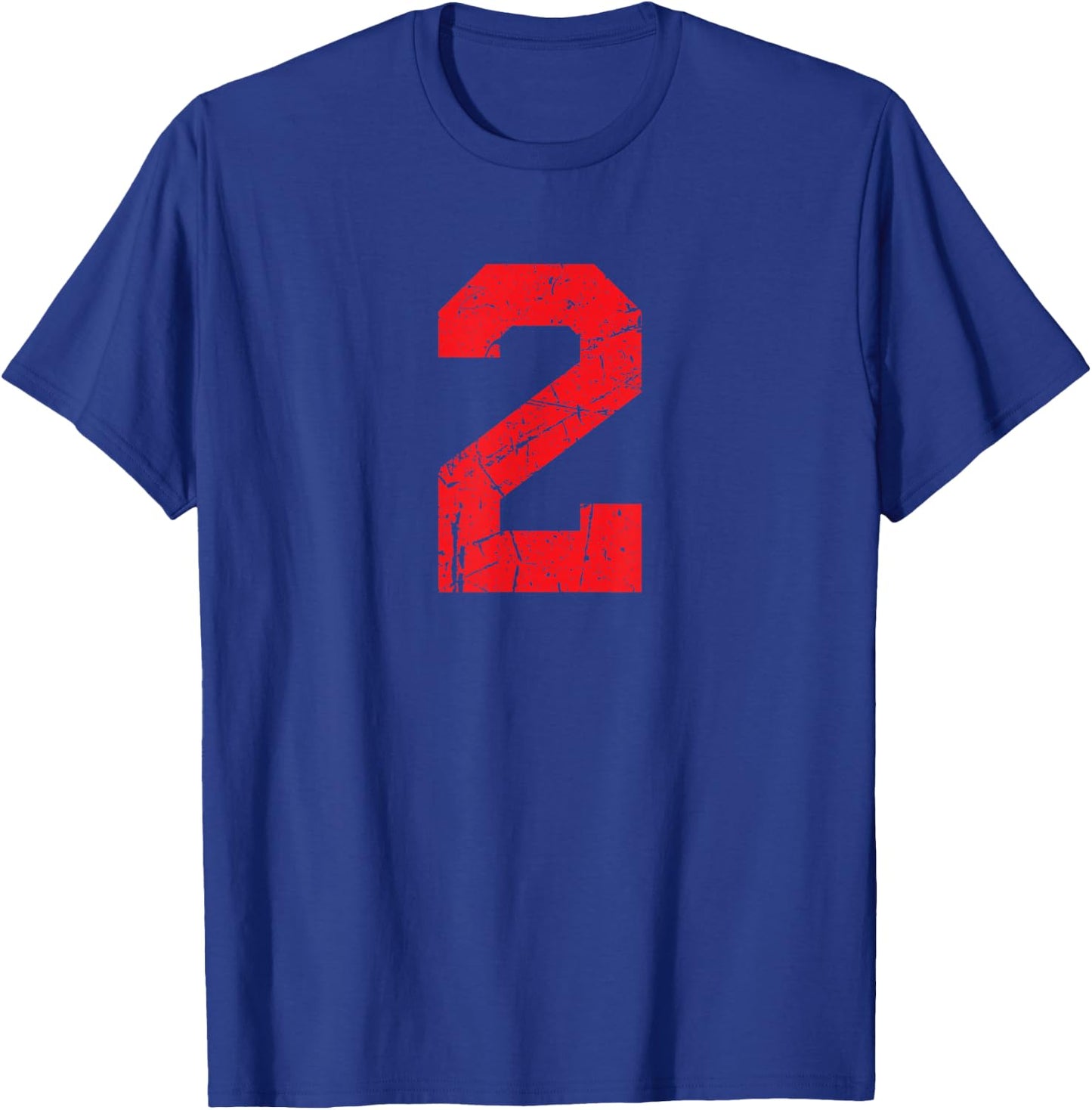 Not No. 2 Sport Red Varsity Number T-Shirt - T-Shirt | Royal