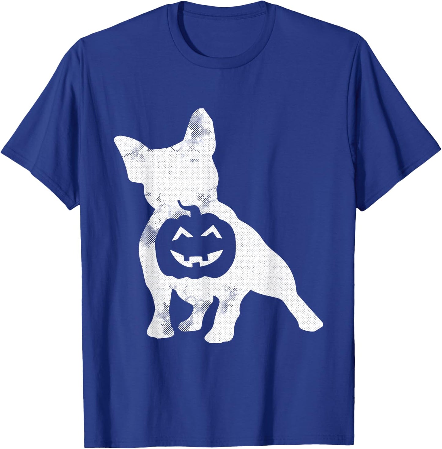 French Bulldog Lazy Halloween Costume Cute Frenchie Pumpkin T-Shirt - T-Shirt | Royal