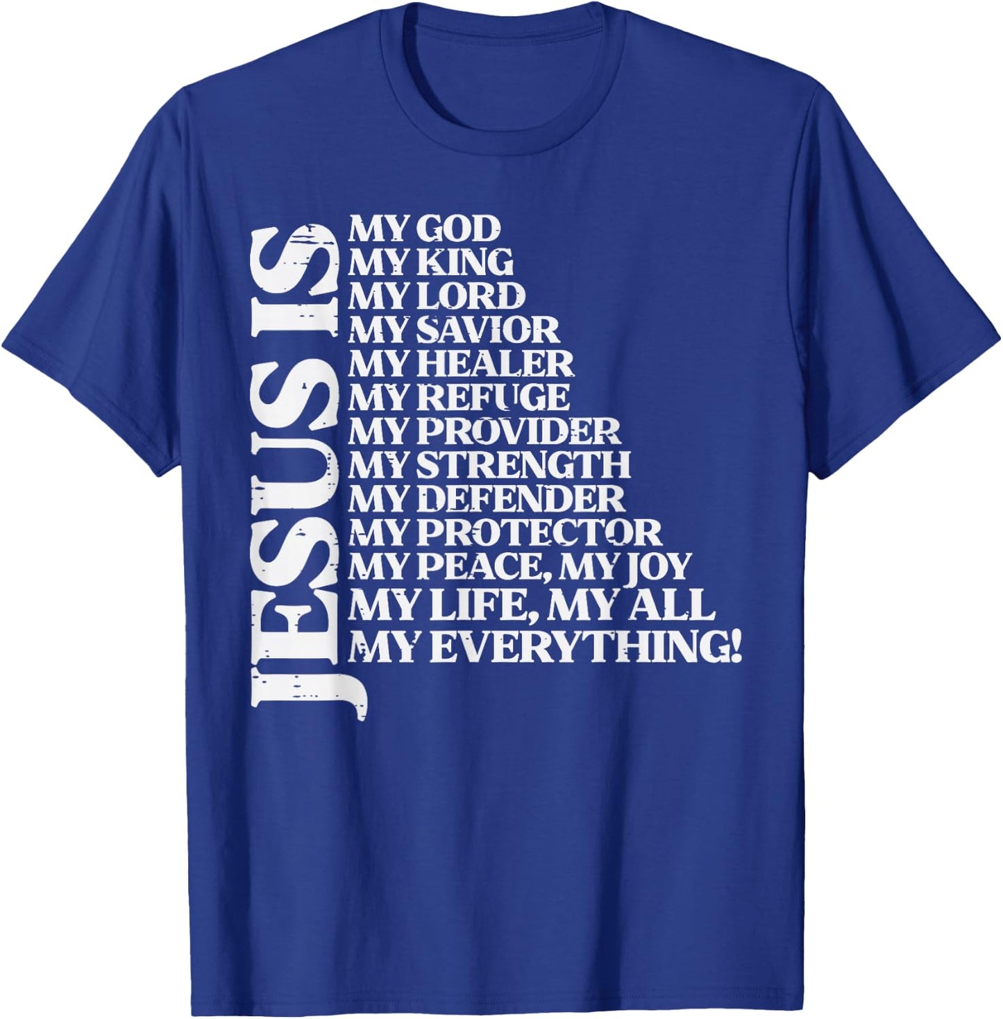 Jesus My God King Lord Religious Christian Men Women Kids T-Shirt - T-Shirt | Royal