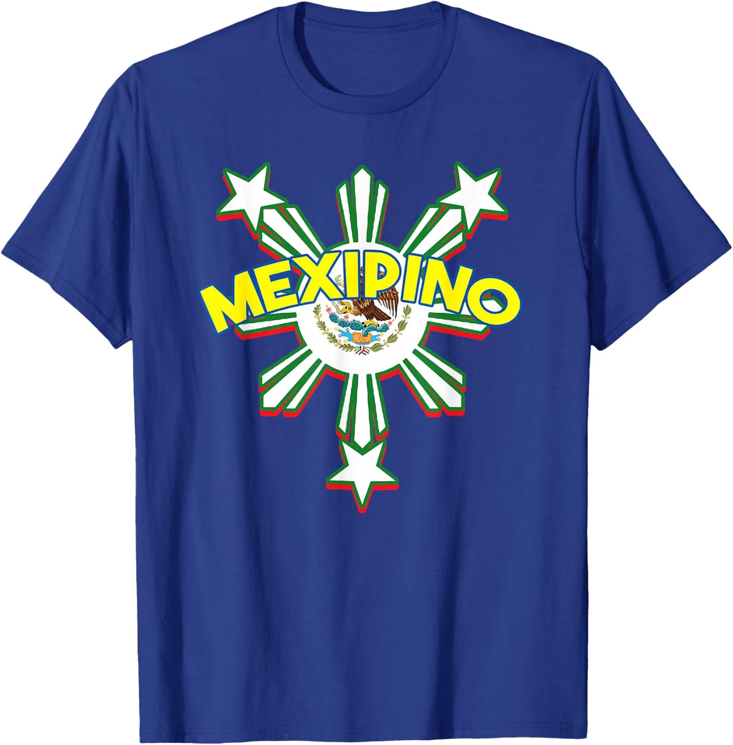 Philippines Mexico Filipino Proud Flag Mexipino Mixed DNA T-Shirt - T-Shirt | Royal