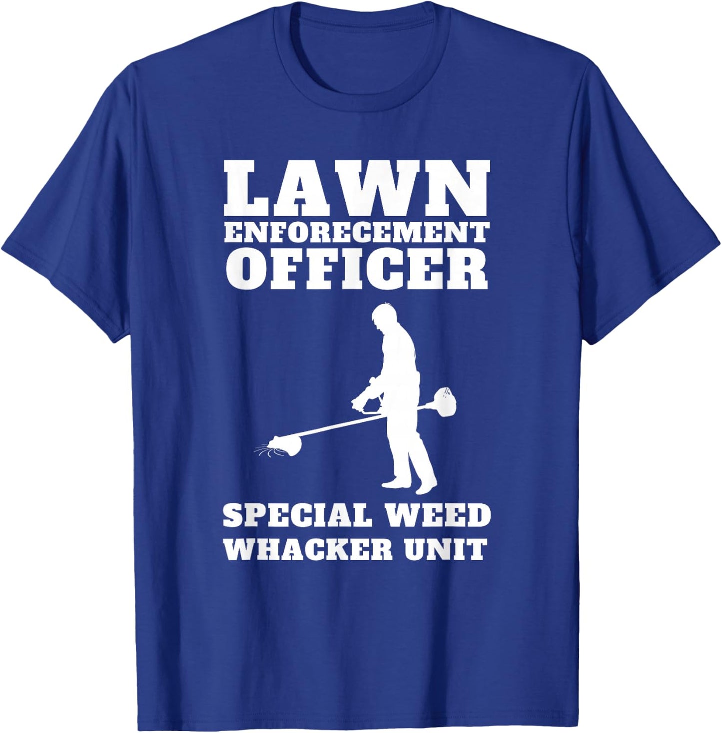Funny Lawn Care officer weed whacker unit Men's T-Shirt - T-Shirt | Royal