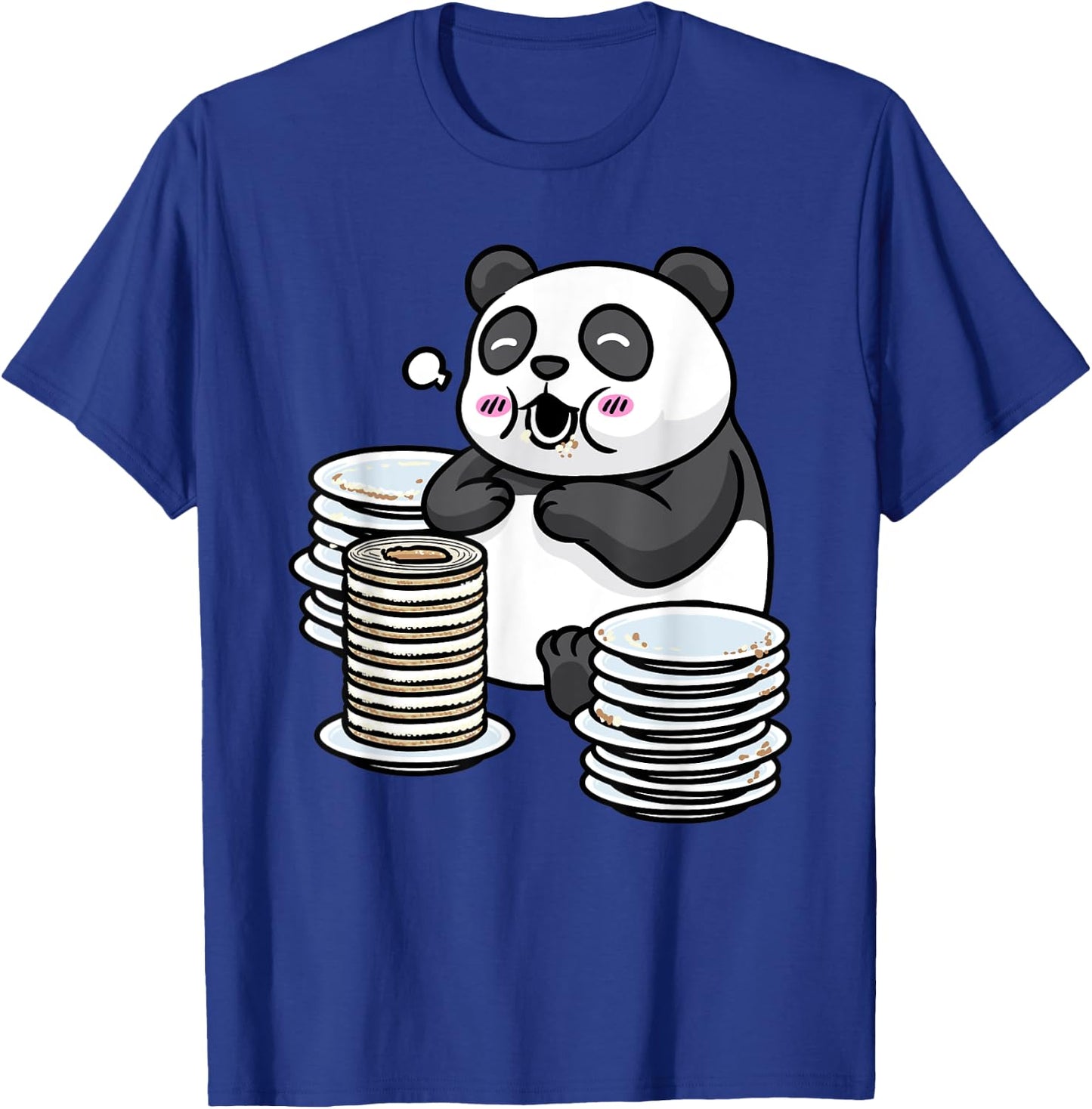 Panda With Baumkuchen Pyramid Cake Otaku Food Lover Anime T-Shirt - T-Shirt | Royal