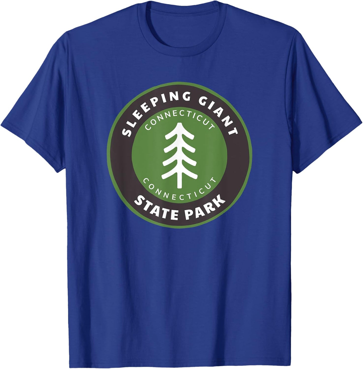 Sleeping Giant State Park Connecticut CT Tree Badge vacation T-Shirt - T-Shirt | Royal