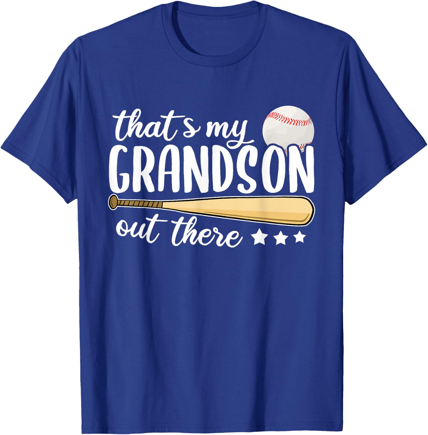 Funny Baseball Grandma That's My Grandson Out There Baseball T-Shirt - T-Shirt | Royal