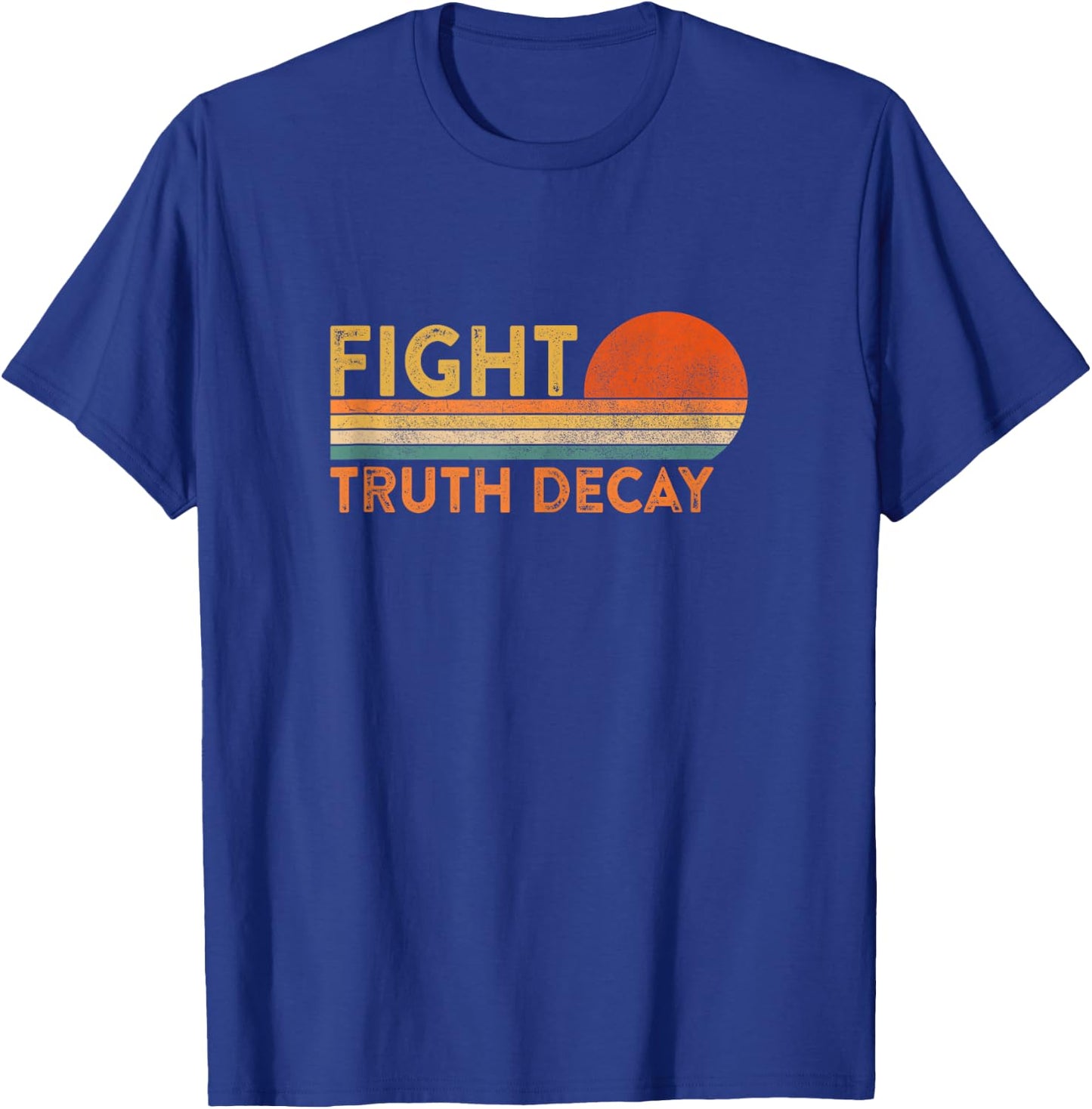 Fight Truth Decay Facts Matter Anti Conspiracy Theory T-Shirt - T-Shirt | Royal