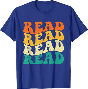 Read Read Read Read - Book Lover Reading Bookworm Reader T-Shirt - T-Shirt | Royal