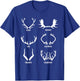 Types Of Antlers Elk Caribou Impala Reindeer Moose Deer Horn T-Shirt - T-Shirt | Royal