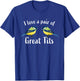 I love a pair of great tits | Funny bird watching gift top T-Shirt - T-Shirt | Royal