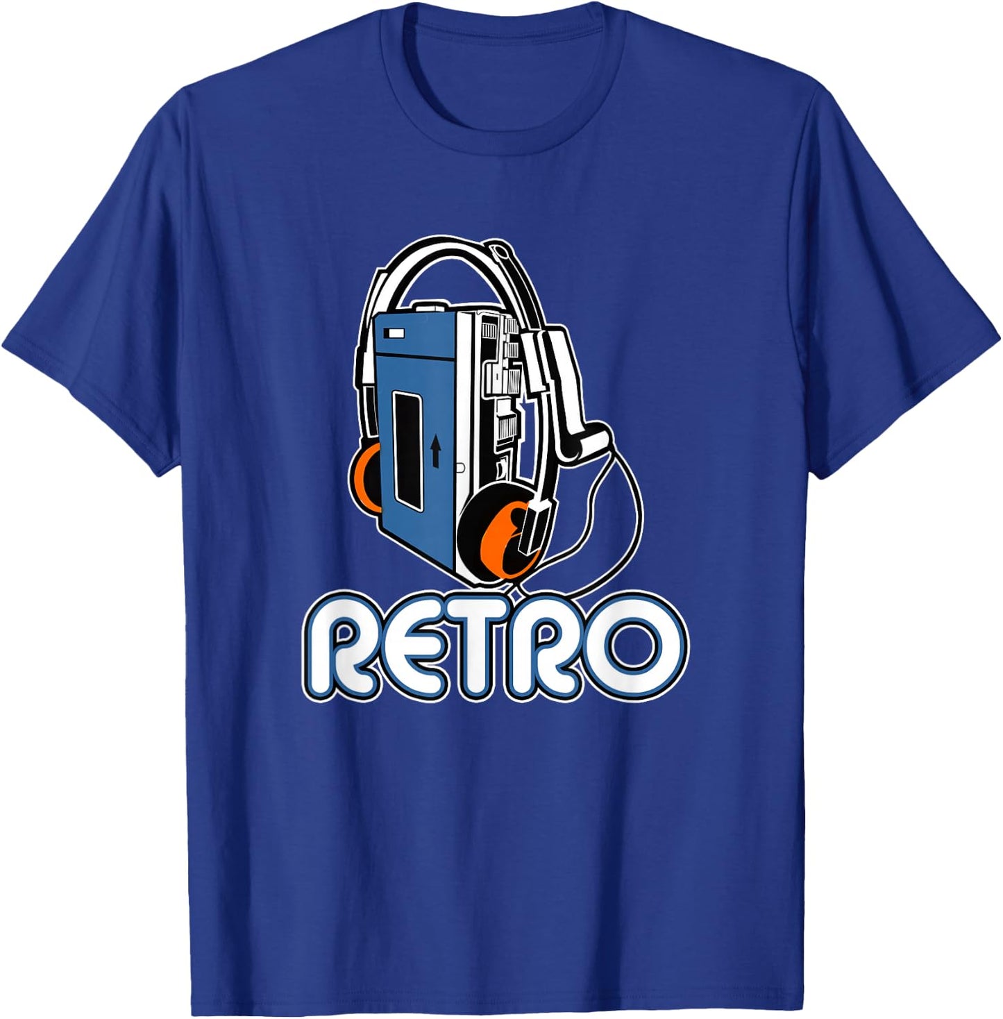 80s Retro Cassette Tape Player T-Shirt - T-Shirt | Royal