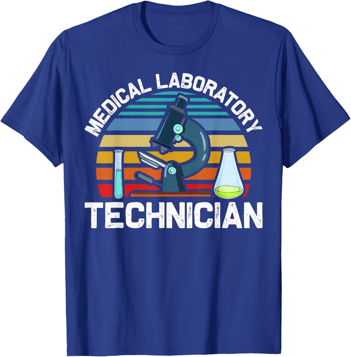 Med Lab Geek Retro Medical Laboratory Technician T-Shirt - T-Shirt | Royal