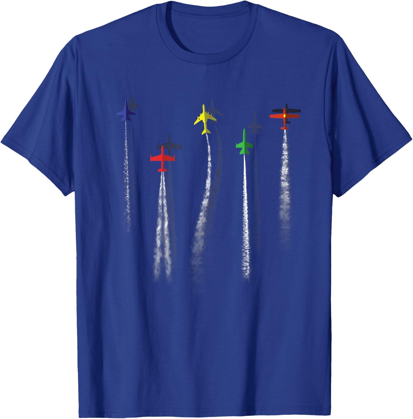 Airplane t shirt Airplanes Flying Low Airplane Jet Men Women T-Shirt - T-Shirt | Royal