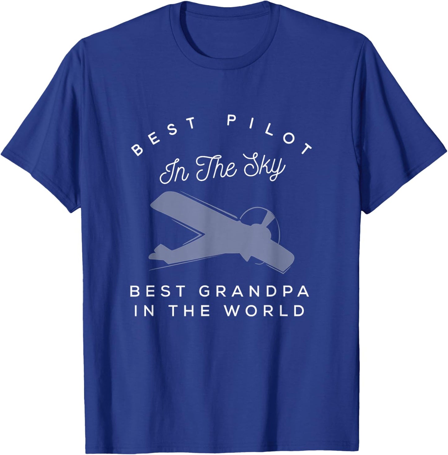 Best Pilot in the Sky Grandpa Granddaughter Grandson T-Shirt - T-Shirt | Royal
